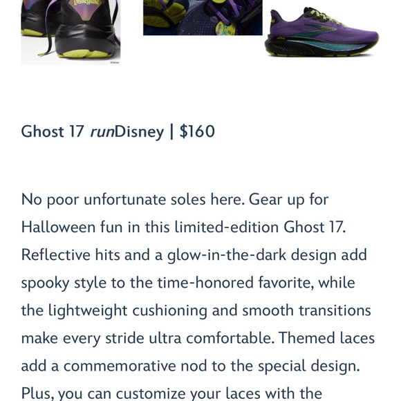 Brooks Ghost 17 runDisney Black Chameleon Women's Shoes size 7 - Picture 4 of 12